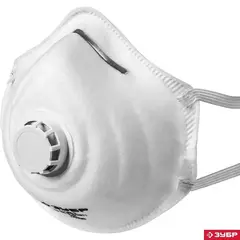 ЗУБР ФК-99, класс защиты FFP3, коническая, фильтрующая полумаска с клапаном выдоха (11163-3)