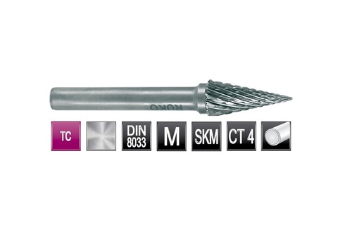 Бор-фреза твердосплавная M(SKM) 10,0x20x58x6мм HM Ruko 116037