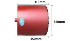 Коронка для алмазного сверления мокрорез 350*350 мм