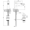 Gessi Rettangolo Смеситель для биде на 1 отверстие, с донным клапаном, цвет: хром 20007#031