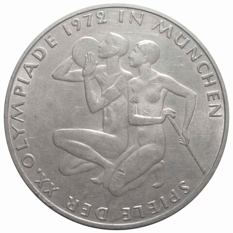 10 марок 1972 (G) XX летние Олимпийские игры в Мюнхене, ФРГ (Спортсмены). XF