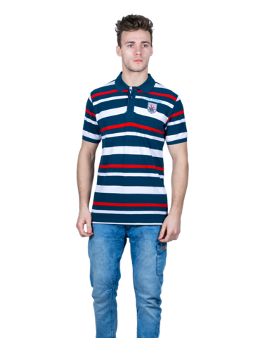Рубашка-поло мужская Cottonfeels, красный/синий 550589