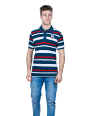 Рубашка-поло мужская Cottonfeels, красный/синий 550589