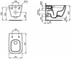 Ideal Standard T459201 Ideal Standard i.life S Безободковый подвесной унитаз, технология RimLS+, глубокий смыв. Короткая проекция - 48 см