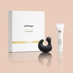 Вибростимулятор-уточка Lov Finger в комплекте с возбуждающим гелем - 