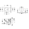 Duravit 45726900A1 (257209+006969) Duravit Architec Комплект: унитаз подвесн Rimless 575х365 мм, 257209 + сиденье с микролифтом быстросъемное 006969 петли нерж.+Durafix, цвет белый