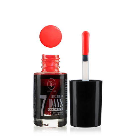 TF Лак для ногтей COLOR GEL  тон 244  Deep red/Насыщенный красный  8мл