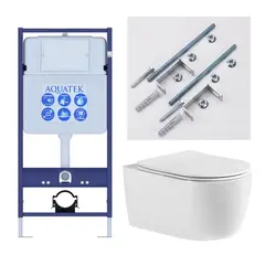Aquatek Set Aquatek ЕВРОПА new cm T Set Aquatek ЕВРОПА new cm T (рама Aquatek Standard INS-0000012+звукоизоляционная прокладка+унитаз ЕВРОПА AQ1106T-00+KKI-0000001) фото