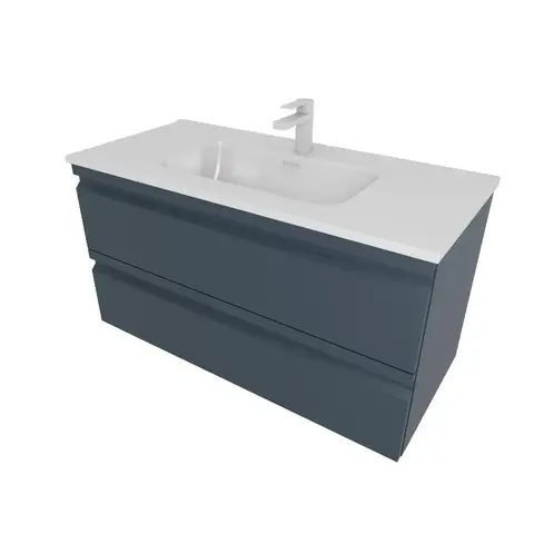 Aquatek AQ77100-MG AQ77100-MG Комплект мебели: Тумба 100см ВЕГА с раковиной AQ4100-00, 2 ящика, цвет серый мат