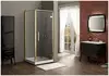 Aquanet 184916 Компл.2 - NBB1221-1 R Душевая шторка BETA CUBE CLASSIK(900 х 900 х2000) золото,стекло прозрачное 8 мм (184916)