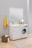 Aquanet 239211 Тумба c раковиной Токио 120 L напольная 1 ящик 2 фасада цвет белый глянец (239211)