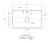 Cezares SLD-80/48-BO Столешница из керамогранита 816х490 SLD-80/48-BO,  Bianco Opaco