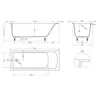 Salini CASCATA KIT 180x80 104513GRH Ванна встраиваемая S-Sense, глянцевый, покраска внутренней поверхности ванны RAL