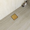 RGW 79211000-06 Душевой трап RGW SDR-10Gb-10 квадрат 100*100 Золото браш ? 50 мм без ножек, сифон, переходник 40/50