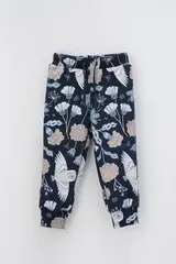 брюки  для девочки  КР 400605/индиго,волшебные совы к419