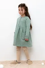 платье  для девочки  КР 5632/полынь,маленькие желуди к401