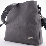 Сумка Саломея 1134 македония серый + черный