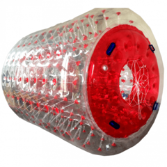 Аттракцион Водный роллер (Гидророллер) "Прозрачно-красный" ПВХ, 2,4*2,2*2,2 м