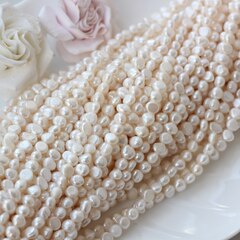 Жемчуг натуральный речной, купольная форма, 5,5-7 мм, 1 нить, Ж009