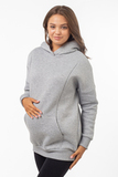 Утепленное худи для беременных и кормящих 16030 молочный