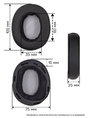Амбушюры Sony MDR-1A, MDR 1ABT (Черные)