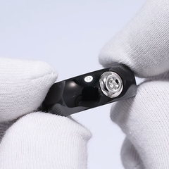 6015011 - Кольцо из чёрной керамики с белым золотом и бриллиантом