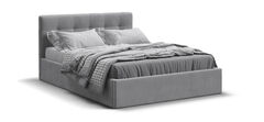 Белла Кровать без ПМ 140 Велюр Монолит сталь