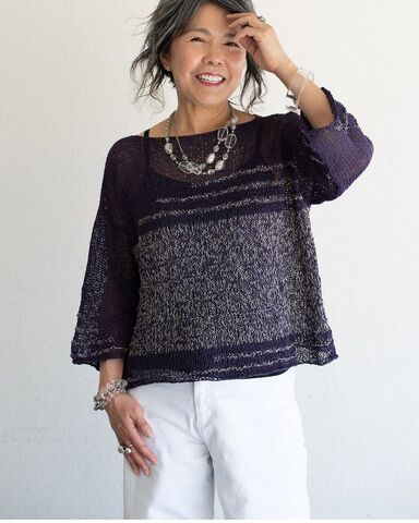 Лен с кашемиром (5%) и шелком (10%) Filati Naturali REGALE CHINE 2/28 бело-синий