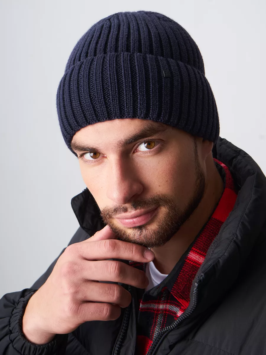 Шапка бини зимняя весенняя с флисом