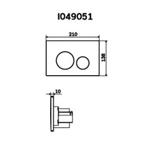 Клавиша для инсталляции пневматическая AM.PM - I049051