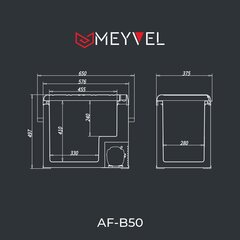 Компрессорный автохолодильник Meyvel AF-B50 (12V/24V/220V, 50л)