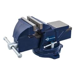 Тиски слесарные поворотные КОБАЛЬТ ширина губок 100 мм, захват 100 мм, 7 кг, наковальня (245-978)