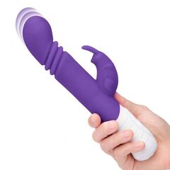 Фиолетовый массажер для G-точки Slim Shaft thrusting G-spot Rabbit - 23 см. - 