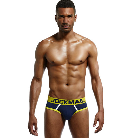 Мужские трусы брифы темно-синие JOCKMAIL JM2048-16