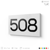 Номер на дверь 508, табличка на дверь для офиса, квартиры, кабинета, аудитории, склада, белая 120х70 мм, Айдентика Технолоджи