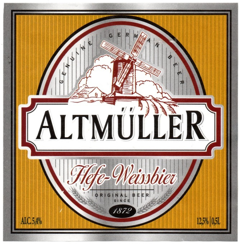 Пиво Altmuller Hefe-Weissbier