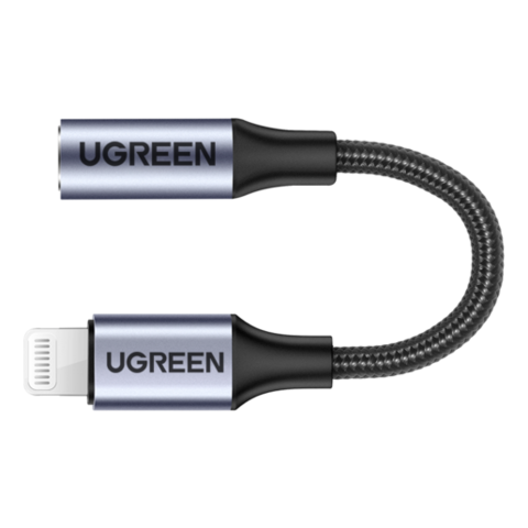 Адаптер UGREEN для наушников Lightning to 3.5 mm, 10 см, US211