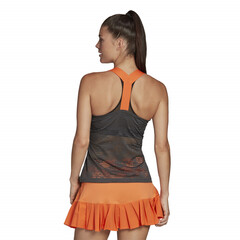 Топ теннисный Adidas Y-Tank Primeblue Tank Top Women - grey six/true orange