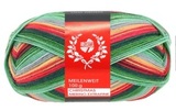 Пряжа Lana Grossa Meilenweit 100 Merino Christmas 6768