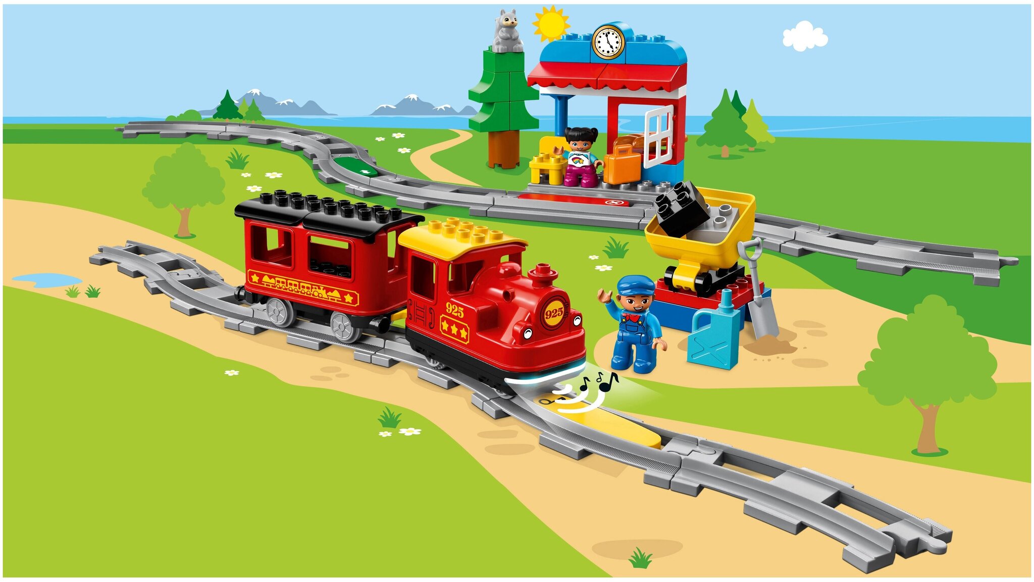 Конструктор LEGO DUPLO Town 10874 Поезд на паровой тяге 10874 купить в  интернет-магазине Layon.ru