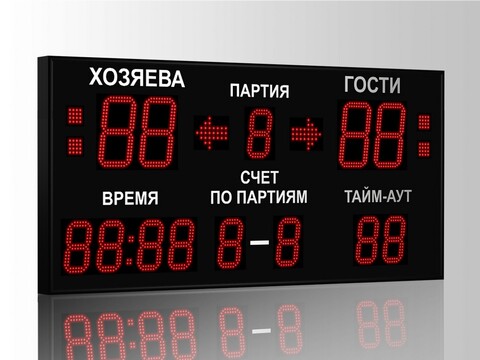 Табло для волейбола Импульс 721-D21x4-D15x9-S4-A2