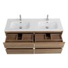 BelBagno KEP-140-2-MNO Столешница из керамогранита с двумя отверстиями под раковину и с двумя отверстиями под смеситель 1404x462 KEP-140-2-MNO Marmo Nero Opaco