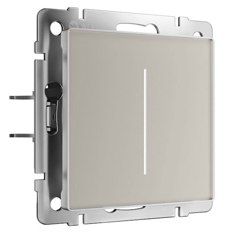 Умный светорегулятор/диммер сенсорный Soft-touch/Wi-Fi, одноклавишный с подсветкой. Цвет Дымчатый. Werkel(Веркель). Встраиваемые механизмы. a069766 / W3443141