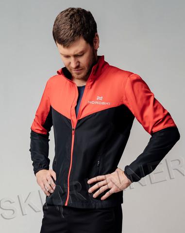 Беговая куртка Nordski Sport Red-Black 2020 мужская