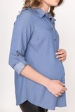 Рубашка для беременных 10788 голубой