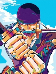 Картина по номерам Ван Пис Зоро