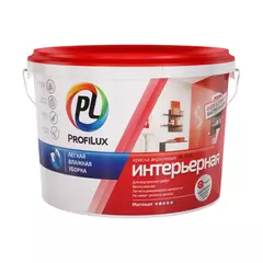 Краска для стен и потолков акриловая Profilux PL-07А матовая супербелая