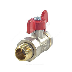 Кран шаровой латунь никель 11Б27фт1М OPTIMA Ду 15 Ру25 ВР/"американка" полнопроходной бабочка VALFEX VF.227.NLB1.012