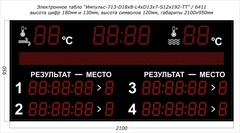 Табло для плавания Импульс 713-D18x8-L4xD13x7-S12x192xP10-T-T2