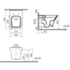 Vitra 7484B003-0075 Подвесной безободковый SmoothFlush унитаз
Zentrum Square